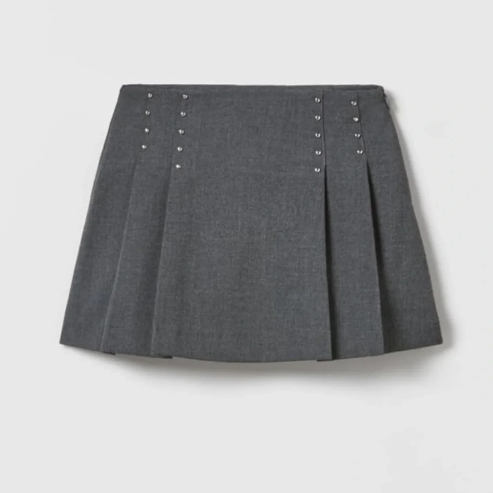 Zara Pleated Studded Skirt